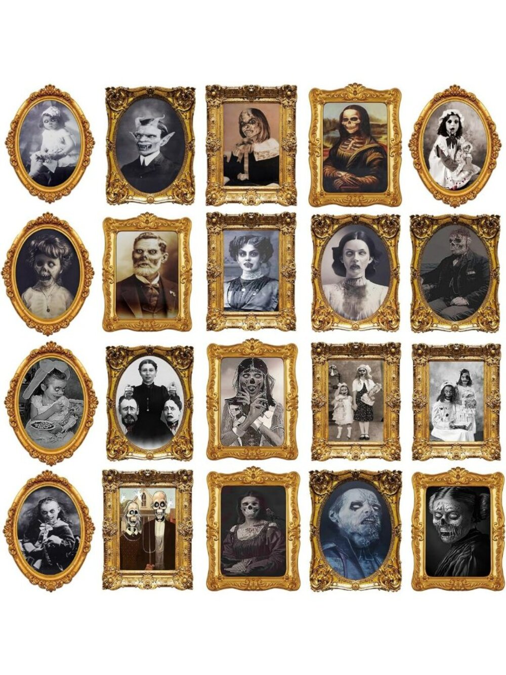 Haunted Halloween Decorations for Indoor Use - Scary Changing Face Art Prints